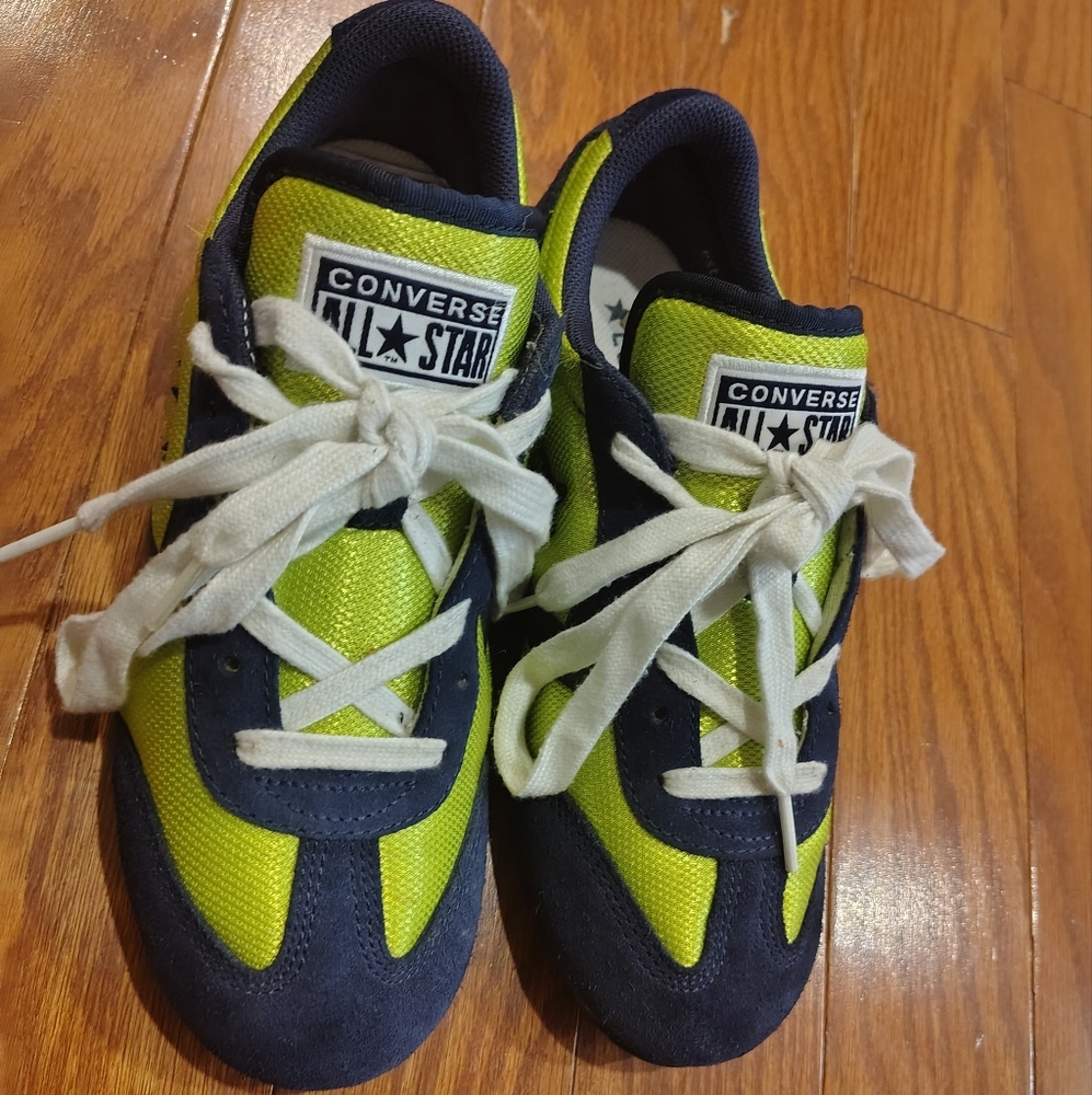 Converse Sneakers - Neon Green and Dark Blue